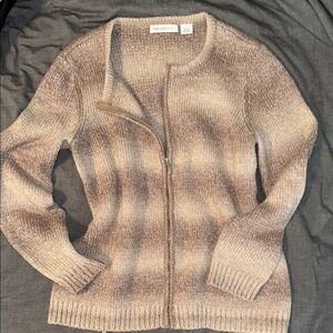 Liz Claiborne Taupe and Cream Cardigan